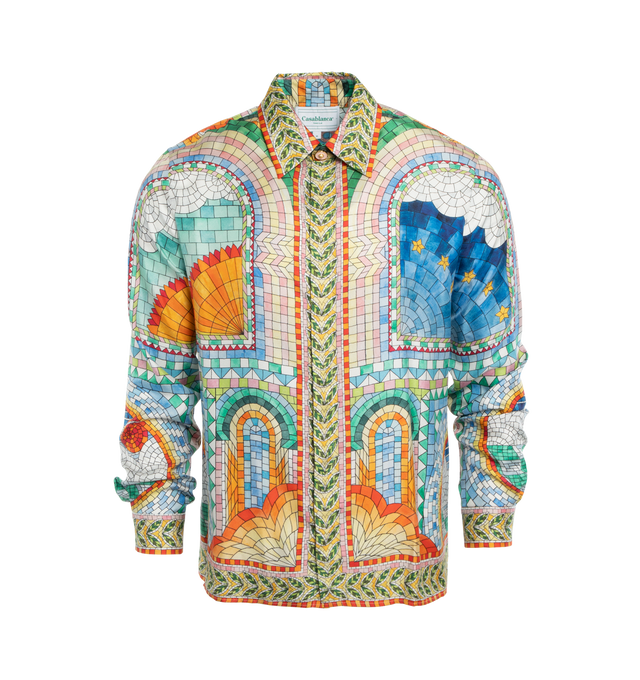 MULTICOLOR "MOSIAC DE DAMAS" SILK SHIRT (MENS)