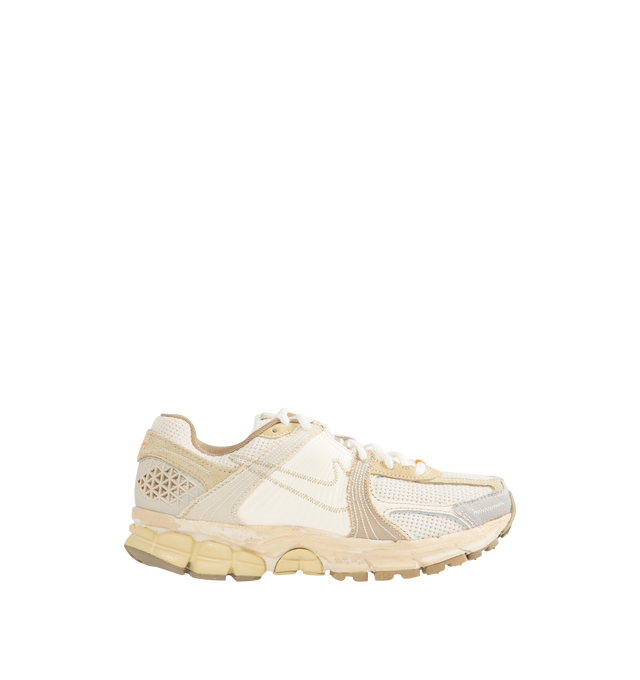 Image 1 of 5 - BROWN - NIKE Zoom Vomero 5 Sneaker featuring frayed canvas and premium suede, Air Zoom cushioning, real and synthetic leather on the upper, mesh panels, synthetic leather caging and rubber outsole.