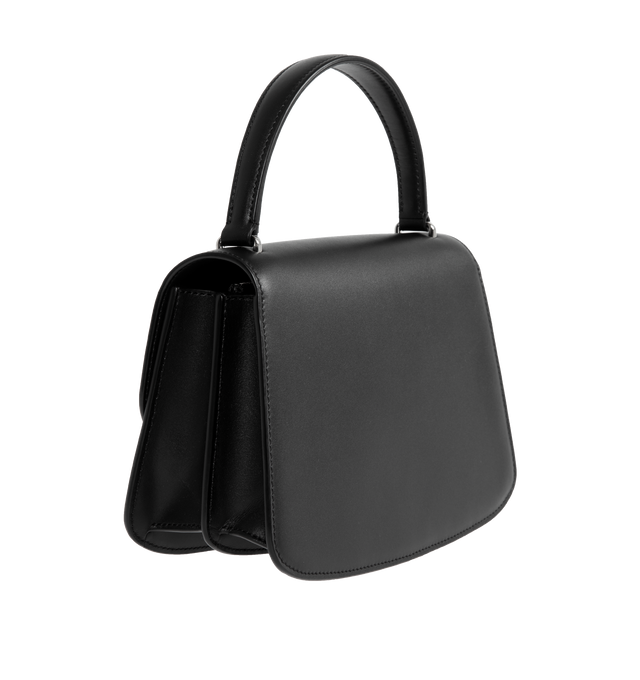 Image 2 of 3 - BLACK - THE ROW Sofia 8.75 Crossbody in Leather featuring classic structured handbag in sleek calfskin leather with adjustable shoulder strap and lock closure. 8.5 x 6 x 3.5 in. Strap drop: 20 in. 100% calfskin leather. Made in Italy. 