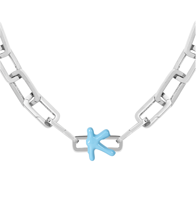 Image 8 of 8 - BLUE - Poubel by The Gstaad Guy "K" charm from the Alphabet Collection. All charms are made of .925 sterling silver, and are hand-painted using non-toxic lead-free enamel.Links sold separately. Hirshleifers offers a range of initial pieces from this collection in-store. For personal consultation and detailed information about jewelry, please contact our dedicated stylist team at personalshopping@hirshleifers.com