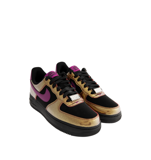 Image 2 of 5 - MULTI - NIKE Air Force 1 '07 LV8 Sneaker featuring synthetic leather upper with perforated toe box, lace up closure, Nike Air cushioning and rubber outsole with heritage hoops pivot circles.