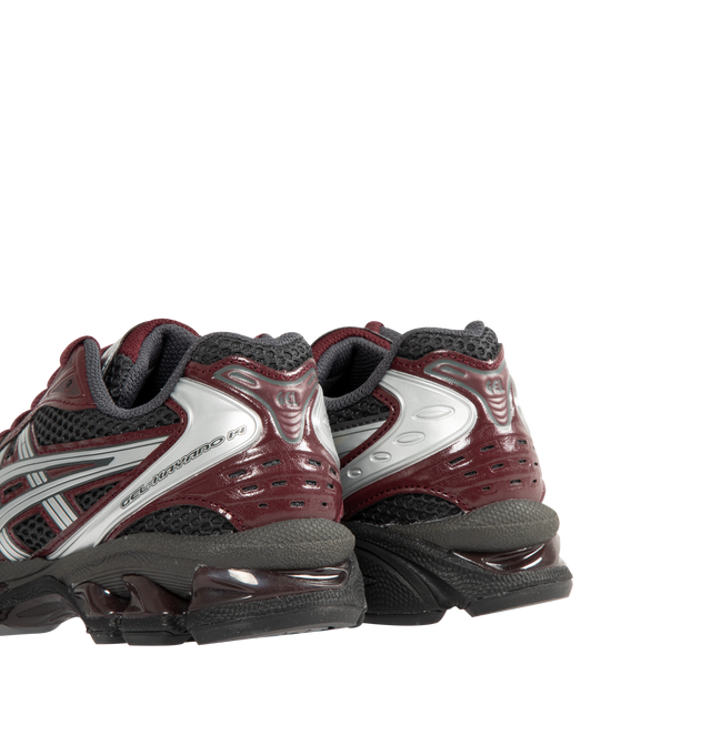 Image 3 of 5 - RED - Asics GEL-Kayano 14 Sneakers are lace-up style with rip-stop underlays, GEL cushioning, and TRUSSTIC support system. Unisex style in men's sizing.