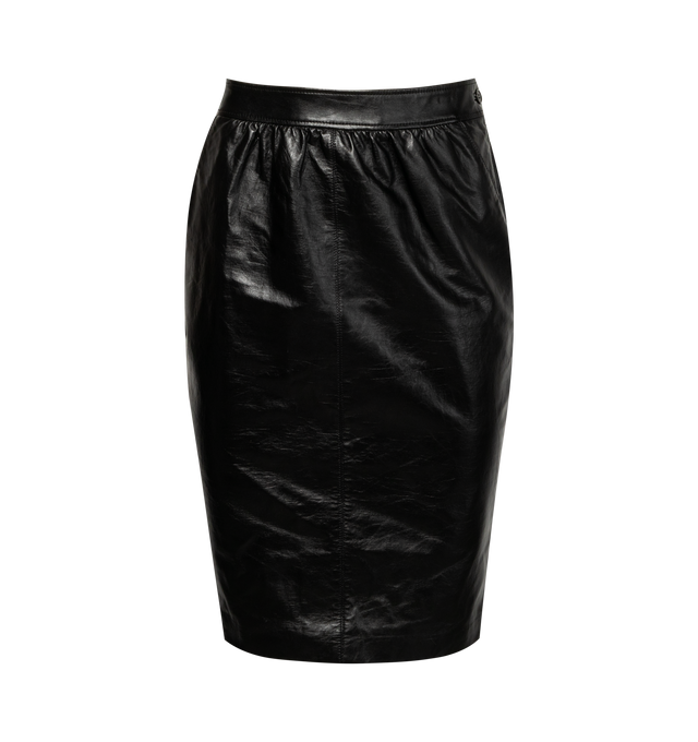 GLOSSED LEATHER SKIRT
