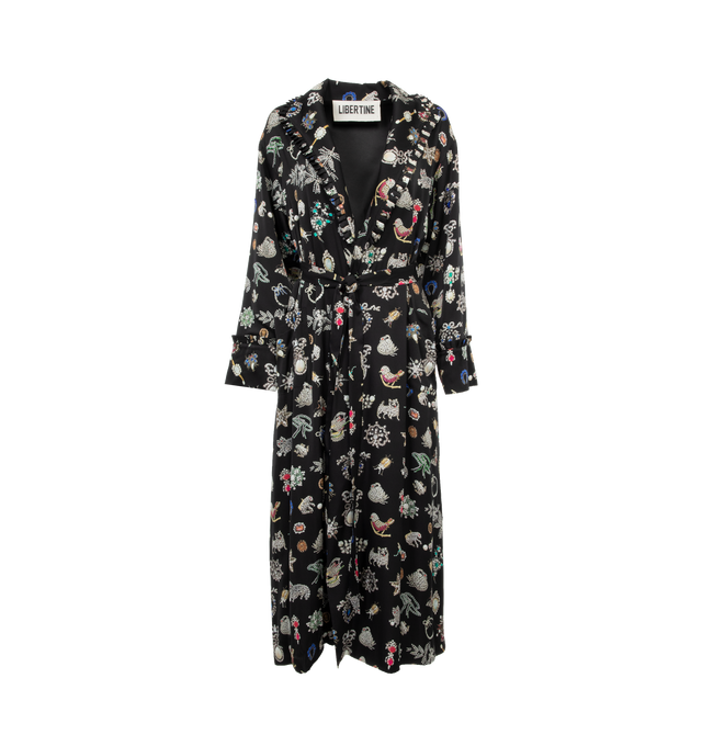 BLACK DIAMOND PINS ROBE COAT