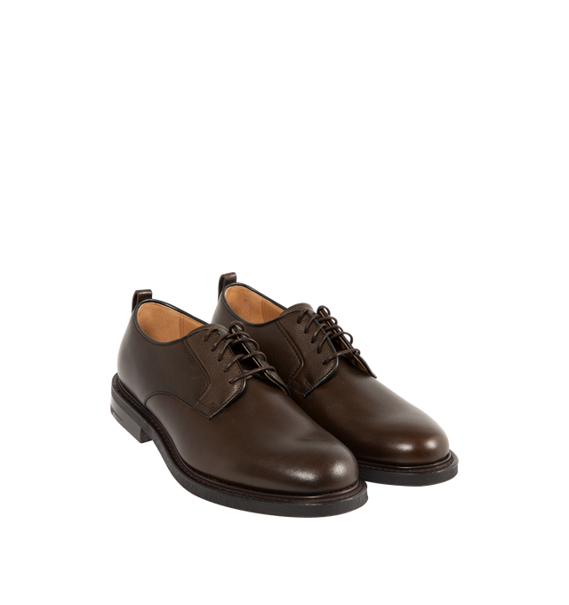 Image 2 of 4 - BLACK - CHURCH'S Pentire Grain Calf Loafer featuring an almond toe, extra-padded insole, lace-up style, leather upper, leather lining and rubber sole. Made in UK.