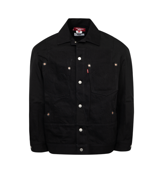 COTTON DENIM X WOOL SERGE LEVIS JACKET (MENS)