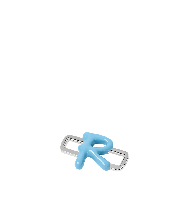 Image 6 of 8 - BLUE - Poubel by The Gstaad Guy "R" charm from the Alphabet Collection. All charms are made of .925 sterling silver, and are hand-painted using non-toxic lead-free enamel.Links sold separately. Hirshleifers offers a range of initial pieces from this collection in-store. For personal consultation and detailed information about jewelry, please contact our dedicated stylist team at personalshopping@hirshleifers.com