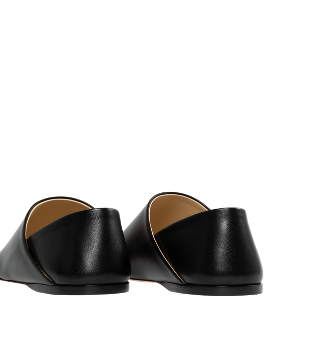 Image 3 of 4 - BLACK - LOEWE Second skin slippers in goatskin with a petal shaped toe and leather sole. Made in Itlay. 