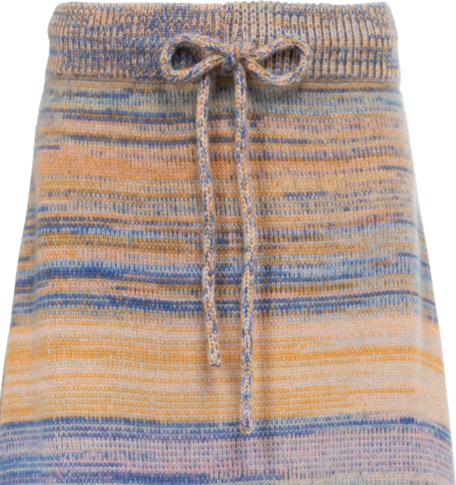 Image 3 of 3 - MULTI - THE ELDER STATESMAN Cosmic Maxi Skirt featuring drawstring waistband, back slit and maxi length. 100% cashmere.  