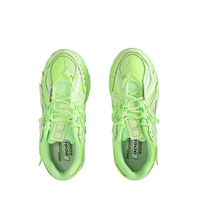 Image 5 of 5 - GREEN - NEW BALANCE 1906A Sneaker featuring mesh upper with synthetic overlays, mesh underlays, ACTEVA LITE midsole cushioning, ABZORB SBS heel cushioning, N-ergy outsole provides superior shock absorption, Stability Web technology, TPU heel cage and rubber outsole.