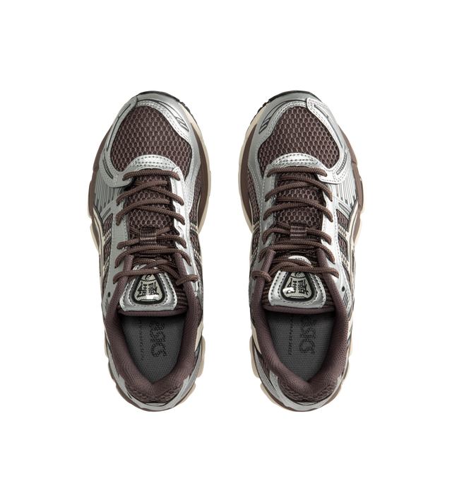 Image 5 of 5 - BROWN - Asics Men's Gel-Kayano 12.1 Sneaker featuring breathable mesh underlays, GEL-NIMBUS17 tooling system, FLUIDRIDE technology, rearfoot and forefoot GEL technology and dope dyed recycled sockliner mesh. Imported from Vietnam.