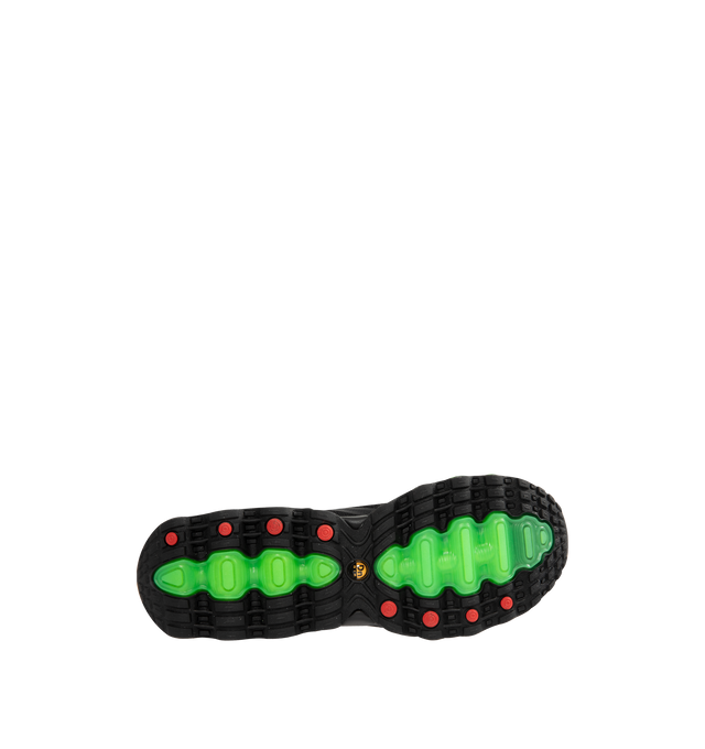 Image 4 of 5 - BLACK - NIKE Air Max Dn8 Sneaker featuring Dynamic Air system with dual-chambered tubes with tuned pressure levels, sculpted upper made from lightweight mesh, plastic heel clip, foam midsole and rubber outsole.