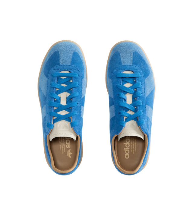 Image 5 of 5 - BLUE - Adidas Mens BW Army Decon Shoes are crafted from leather with premium suede overlays. Features a regular fit, lace-up closure, leather sockliner, rubber outsole, and Trefoil and adidas logo detailing on the tongue, sockliner, and tooling. Upper: Leather with Suede Overlays; Sockliner: Leather; Outsole: Rubber. Made in Vietnam.