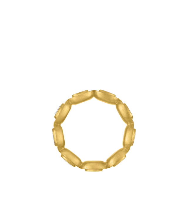 Image 3 of 3 - GOLD - PROUNIS Diamond Masona Band featuring cushion-cut diamonds, secured in a never-ending circle of 22-karat gold. 6.5mm wide. Hirshleifers offers a range of pieces from this collection in-store. For personal consultation and detailed information about jewelry, please contact our dedicated stylist team at personalshopping@hirshleifers.com. This item may be restricted for online purchase to international clients. For assistance purchasing this item please contact our dedicated stylist team