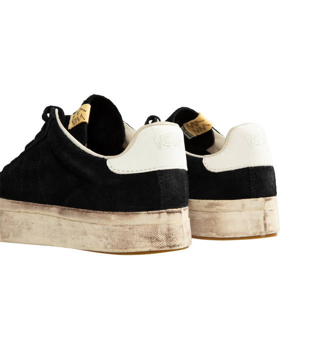 Image 3 of 5 - BLACK - Visvim Segura Lo G.Patten Sneakers are crafted from cowhide leather and feature a low-top silhouette, pigment-free leather lining, a natural cork insole, and a durable rubber outsole. Designed with Visvim's signature focus on premium materials and comfort, this versatile sneaker combines artisanal construction with everyday wearability. Main Material: Cowhide Suede. Outsole: Rubber.