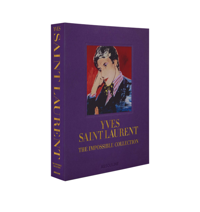 Image 1 of 5 - PURPLE - ASSOULINE Yves Saint-Laurent: The Impossible Collection spotlights all the classics: the Mondrian shift dress; the black dress with white collar and cuffs for the film Belle de Jour; the legendary Ballets Russes collection; the tributes to Picasso, Matisse and van Gogh; the tailored pantsuits and flowing coup de crayon draped gowns; the lavish use of velvet, lace, feathers, leopard print and brilliant jewel tones. 208 pages, 160 illustrations. Released in April 2020. W 15.6 x L 18.7