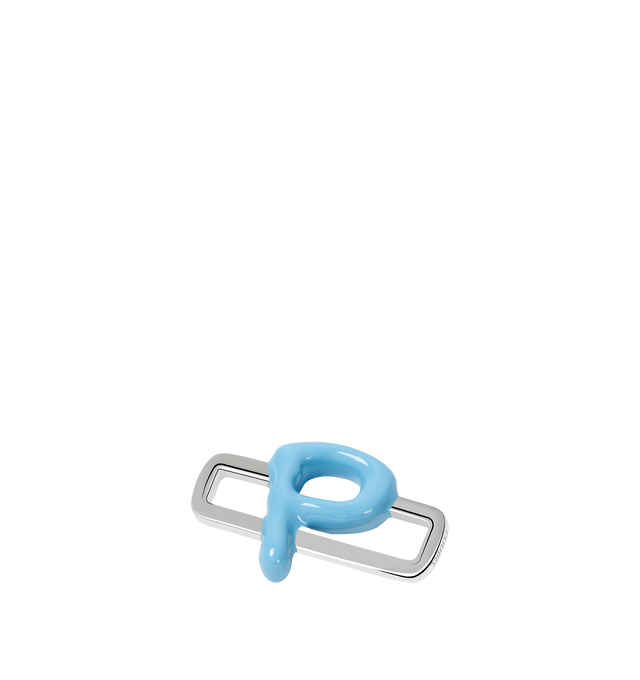 Image 6 of 8 - BLUE - Poubel by The Gstaad Guy "P" charm from the Alphabet Collection. All charms are made of .925 sterling silver, and are hand-painted using non-toxic lead-free enamel.Links sold separately. Hirshleifers offers a range of initial pieces from this collection in-store. For personal consultation and detailed information about jewelry, please contact our dedicated stylist team at personalshopping@hirshleifers.com