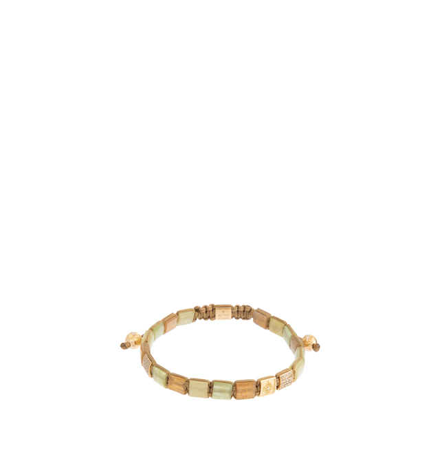 Image 1 of 2 - YELLOW - SHAMBALLA 6 MM Lock Bracelet featuring moonstone, yellow and green sapphires, 18k yellow gold and pave diamonds. For personal consultation and detailed information about jewelry, please contact our dedicated stylist team at personalshopping@hirshleifers.com.