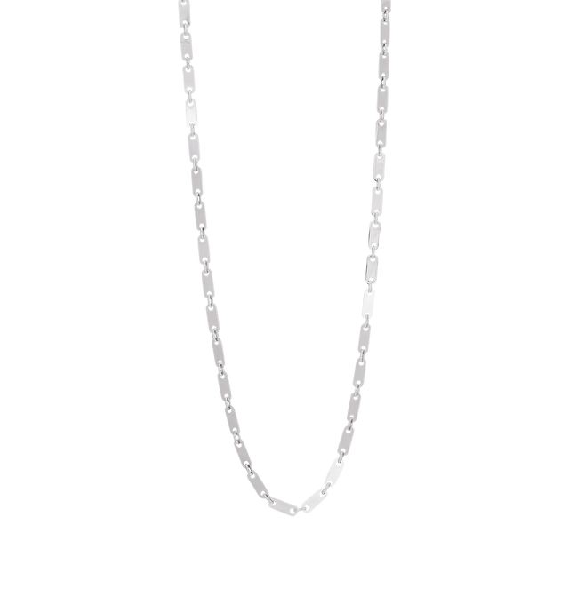 Image 1 of 1 - SILVER - SIDNEY GARBER Tab Chain Necklace featuring 18k white gold and 27 inches long.