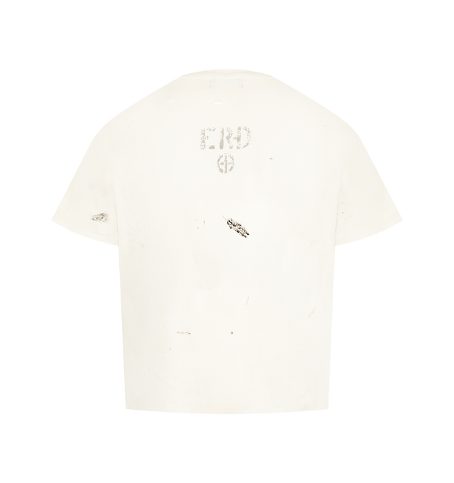 Image 2 of 2 - WHITE - ENFANTS RICHES DEPRIMES Teenage Snuff T-shirt featuring lightweight vintage-texture cotton jersey, boxy silhouette, rib-knit neckline, single-stitch hems and graphic on front. Made in the USA.