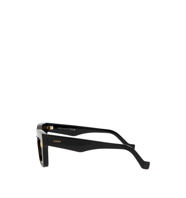 Image 2 of 3 - BLACK - Loewe Cinema Double Layer rectangle-shaped sunglasses in an acetate double frame construction featuring universal fit, UVA/UVB protection and metal LOEWE logo. Made in Italy.