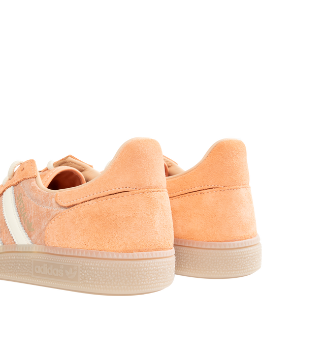 Image 3 of 5 - ORANGE - ADIDAS Handball Spezial Sneaker featuring regular fit, lace closure, Dyneema textile and leather upper and rubber outsole.