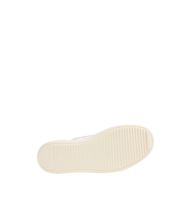 Image 4 of 5 - WHITE - DRKSHDW Vintage Sneaks Sneakers featuring low-top, padded collar, lace up closure, twill lining, treaded rubber sole and contrast stitching. Upper: textile. Sole: rubber. Made in Italy.