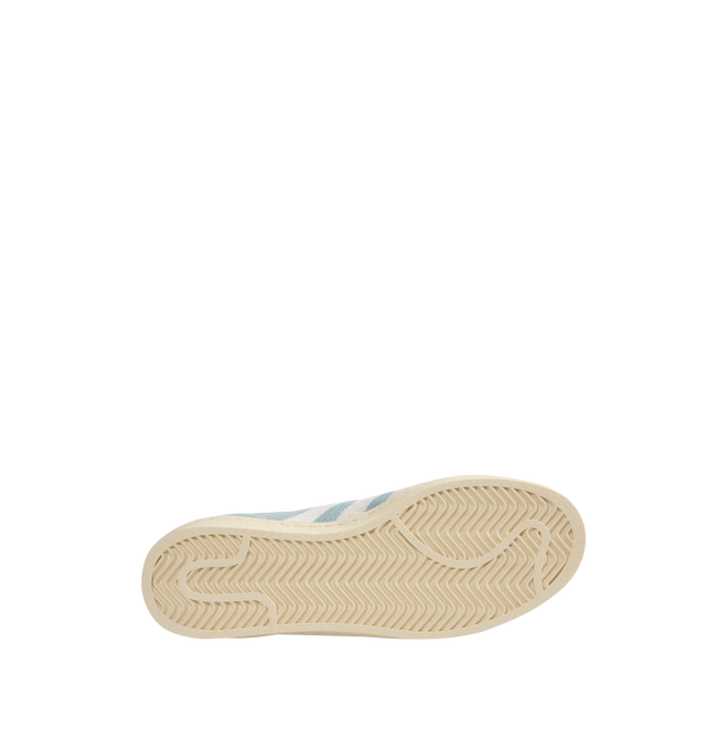Image 4 of 5 - BLUE - Adidas Superstar Sneakers 82 (Mens) are a lace-up, low-top style with a shell toe and heel tab, canvas uppers with suede details, and premium rubber outsoles. Unisex style in men's sizing. Made in Indonesia.