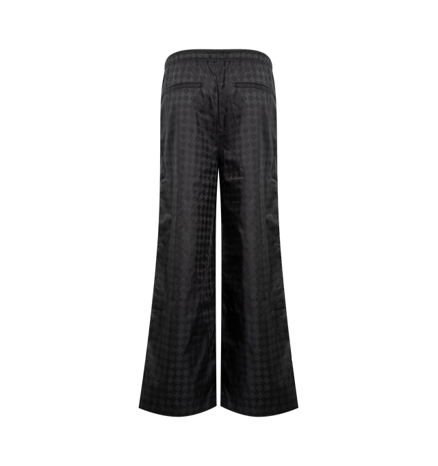 Image 2 of 3 - BLACK - AMIRI MA Quad Nylon Pants featuring elastic waist with drawstring, printed throughout, 4 pocket style, relaxed fit and logo on leg. Nylon.