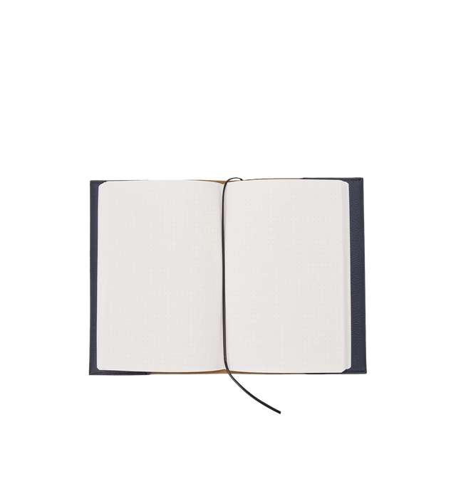 Image 3 of 4 - NAVY - LOEWE Leather Notebook in calfskin featuring A5 format and embossed LOEWE. Leather. 22 cm x 15.5 cm x 2 cm. Made in Spain.