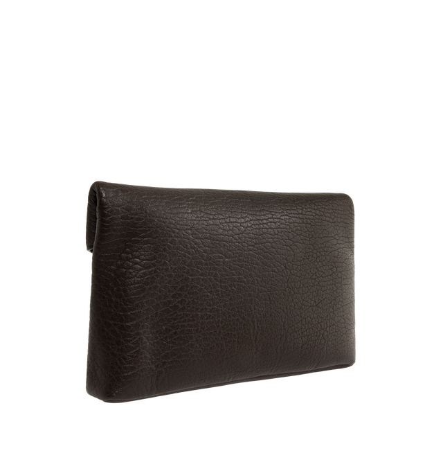 Image 2 of 3 - BROWN - Saint Laurent Women's Large Envelope Pouch featuring front flap, origami construction, magnetic snap closure and one main compartment. 11.6 X 7.1 X 1.8 inches. 90% lambskin, 10% metal. Made in Italy