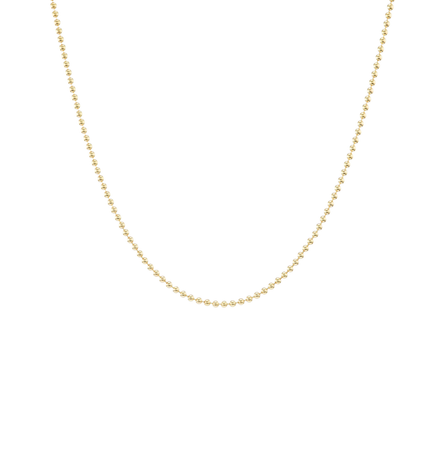 Image 1 of 1 - GOLD - SORELLINA Ball Chain Necklace featuring 18K yellow gold ball chain fastens with an 18K yellow gold lobster clasp. 2.0mm chain width. Total length : 18".