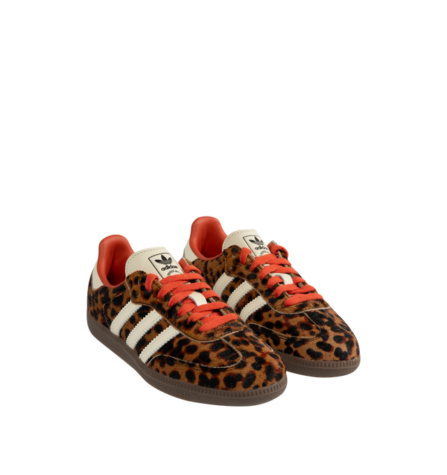 Image 2 of 5 - BROWN - ADIDAS Samba OG Sneaker featuring regular fit, lace closure, pony hair upper, synthetic lining and rubber outsole.