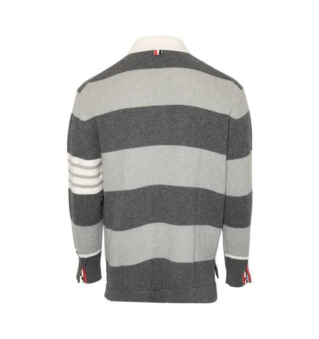 RUGBY STRIPE MERINO 4-BAR POLO (MENS)