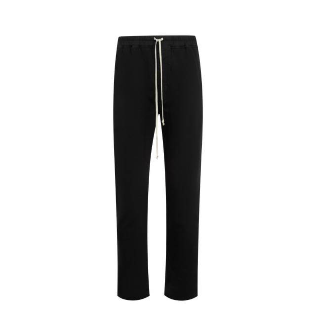Image 1 of 3 - BLACK - DRKSHDW Berlin Drawstring Pant featuring elastic drawstring waistband and button fly, signature extended logo tag, front and back pockets and jersey fabric with side hem slits. 100% organic cotton.