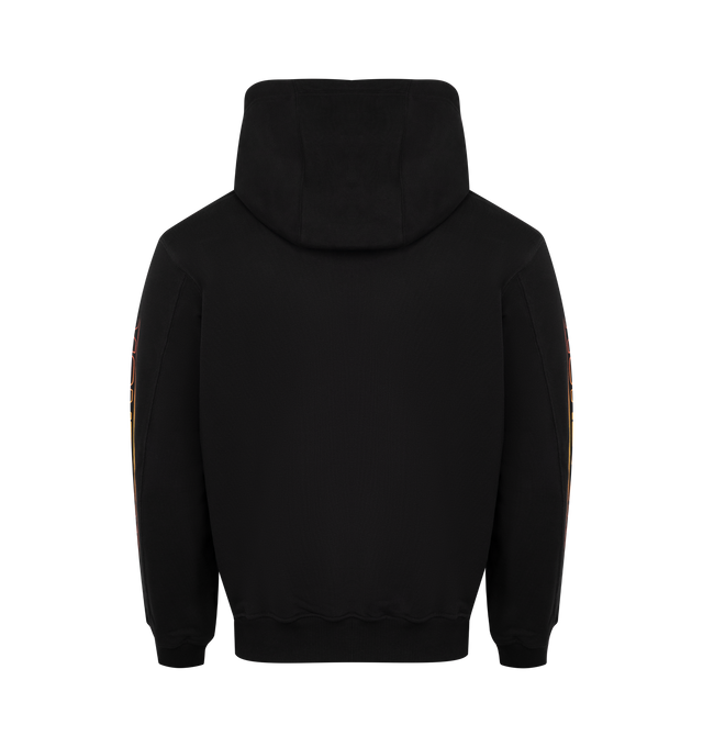 Image 2 of 3 - BLACK - CASABLANCA Ski Printed Hoodie featuring drawstring hood, ribbed hem and cuffs, print on front and sleeves and front pocket. 100% cotton. Made in Portugal.