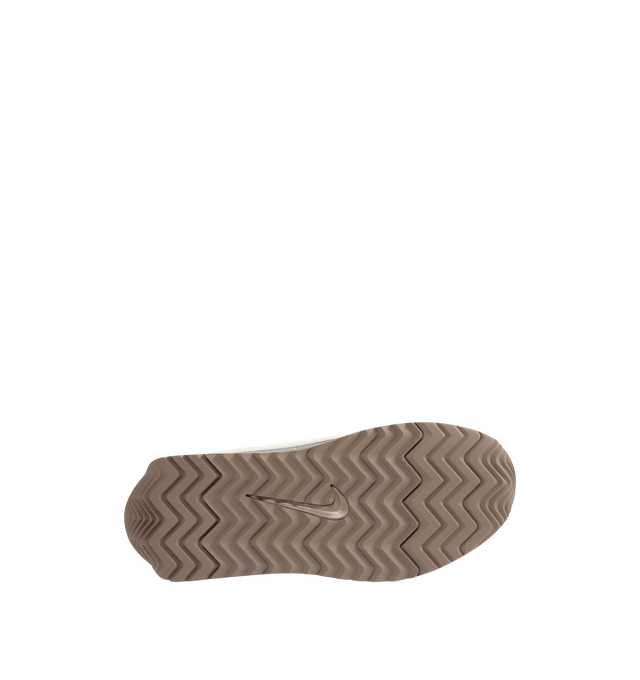 Image 4 of 5 - SILVER - NIKE Pacific Sneaker featuring synthetic leather upper with a metallic finish, wide collar opening, herringbone gum sole with flex grooves, puffed Swoosh logo and foam midsole.