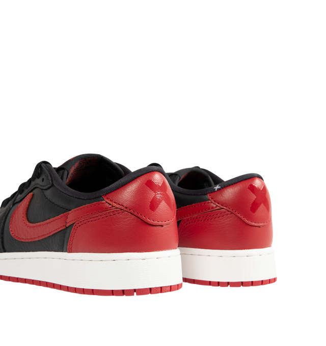 Image 3 of 5 - BLACK - JORDAN Air Jordan 1 Retro Low OG Sneaker featuring Nike Air technology, classic laces, leather upper, foam midsole and rubber outsole.