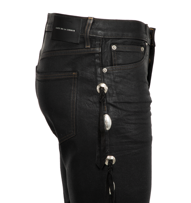 JIMMY SIOUX DENIM COATED CONCHO FLARE