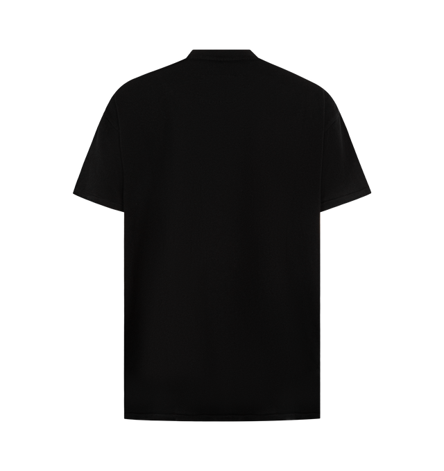 Image 2 of 2 - BLACK - NILI LOTAN Brady Tee featuring short sleeves, round neck, subtlety distressed and straight hem. 100% cotton.