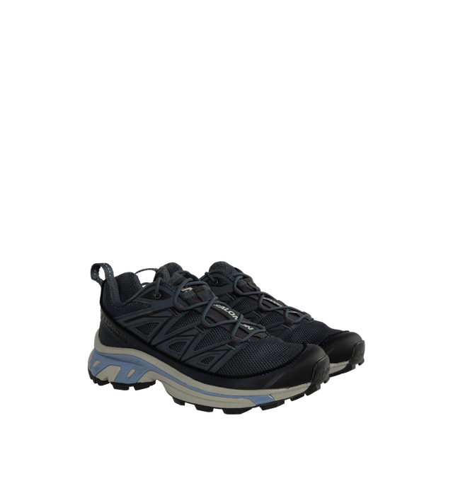 Image 2 of 5 - BLACK - Salomon XT-6 Expanse Sneakers brings added texture and air flow with an open mesh upper construction, and stitched Sensifit construction for extra layers and extra retro style. Rubber sole, mesh and leather upper. 