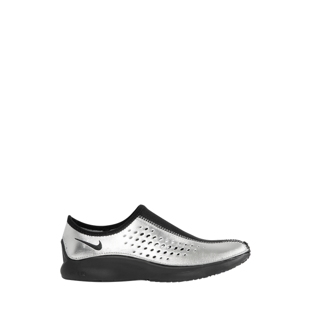 Image 1 of 5 - SILVER - NIKE Air Superfly Moc Sneaker featuring classic silhouette, slip-on design, large vent holes and rubber in the outsole.