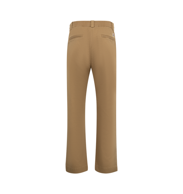 Image 2 of 3 - BROWN - MONCLER Trousers featuring concealed drawstring waist, belt loops, two side pocket and two back welt pockets.