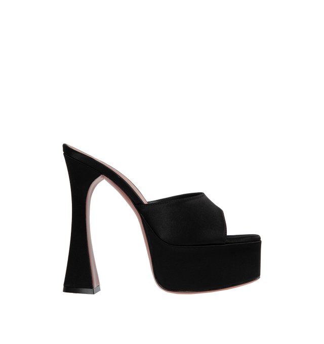 DALIDA PLATEAU SLIPPER BLACK SATIN
