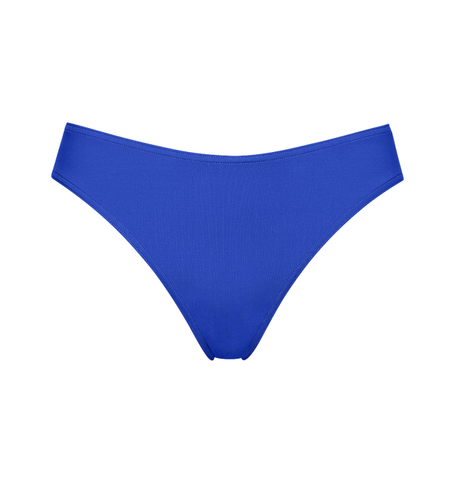 Image 1 of 2 - BLUE - ERES Coulisses High-Waisted Bikini Briefs is a high-waisted bikini brief, indented in the front and back. 84% Polyamid, 16% Spandex. Made in France. 