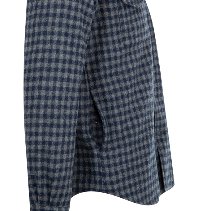 Image 3 of 3 - BLUE - ASPESI Camicia Doppia Shirt featuring two breast patch pockets button closure, pockets inserted at the side, button cuffs and regular fit.