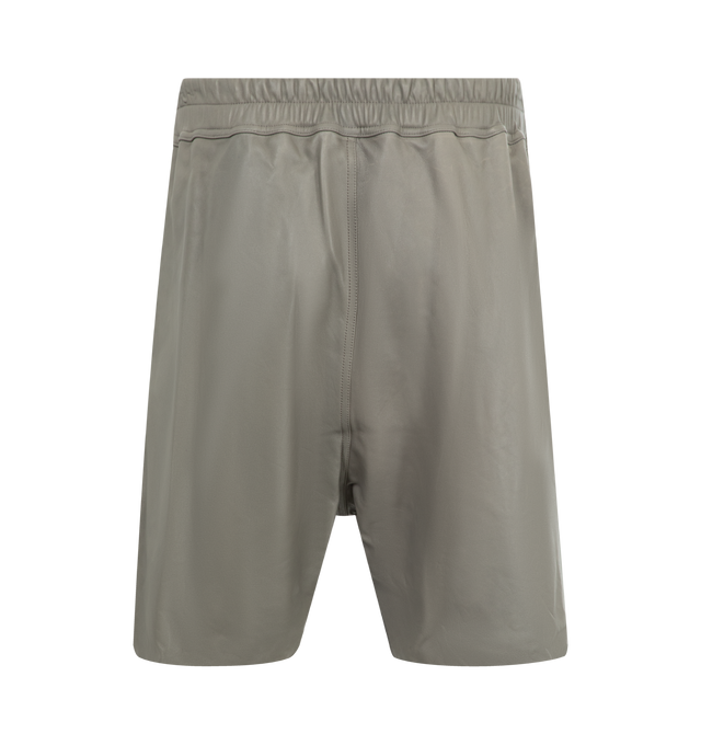 Image 2 of 3 - GREY - RICK OWENS Boxer Shorts featuring drawstring at elasticized waistband, two-pocket styling, dropped inseam and vented cuffs.