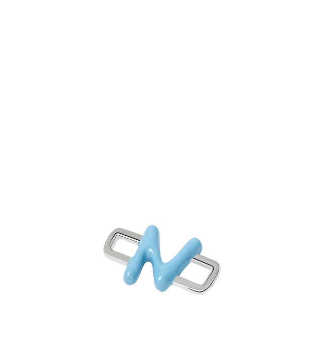 Image 6 of 8 - BLUE - Poubel by The Gstaad Guy "N" charm from the Alphabet Collection. All charms are made of .925 sterling silver, and are hand-painted using non-toxic lead-free enamel.Links sold separately. Hirshleifers offers a range of initial pieces from this collection in-store. For personal consultation and detailed information about jewelry, please contact our dedicated stylist team at personalshopping@hirshleifers.com