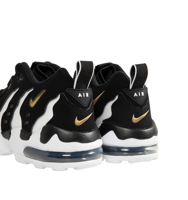 Image 3 of 5 - BLACK - NIKE Air DT Max '96 Low Sneaker featuring bold synthetic leather and mesh paneling on the upper, low-top, visible Max Air unit and rubber sole.