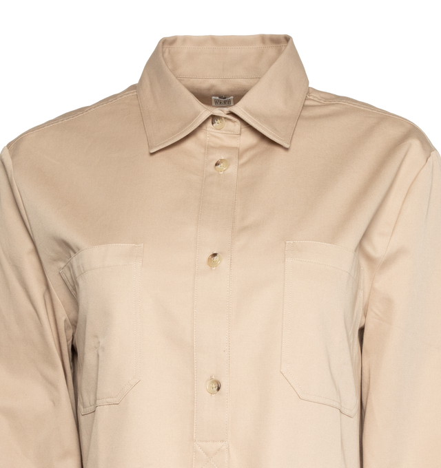 COTTON TWILL POCKET SHIRT (WOMENS)